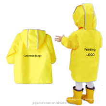 customized logo pattern printed design rainwear 100% waterproof rain gear oxford pvc kids children rain suit